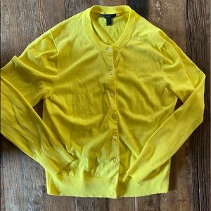 Woman’s j crew yellow large sweater